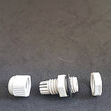 Герметичний кабельний ввід PG7 білий, фото 2