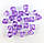Пластикова намистина, гранований биконус, фіолетова 8х7 мм, 500 г, фото 2