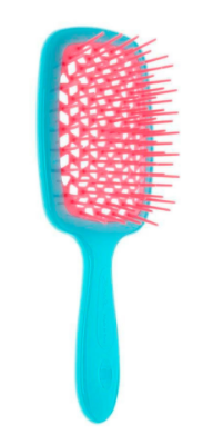 Гребінець Janeke 1830 Superbrush The Original Italian оригінал Джанек бірюзова з рожевим, фото 1