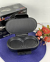 Електричний контактний притискний гриль колетниця для бургерів Livstar LSU-1217 Апарат для гамбургерів