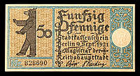 Банкнота Германии, Нотгельды 50 пфенниг 1820 г.