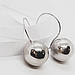 Сережки срібні Кулі на петельці d-1,9 см, фото 2