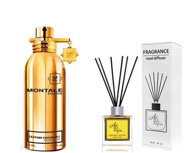 Ароматний дифузор для дому 50 мл, з відомим парфумерним ароматом Aoud Leather/Уд Шкіра/ Монталь