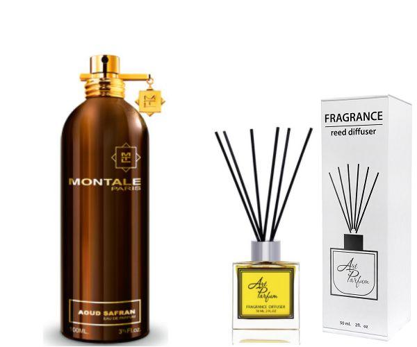 Ароматний дифузор для дому 50 мл, з відомим парфумерним ароматом Aoud Safran/Уд Шафран/ Монталь, фото 1