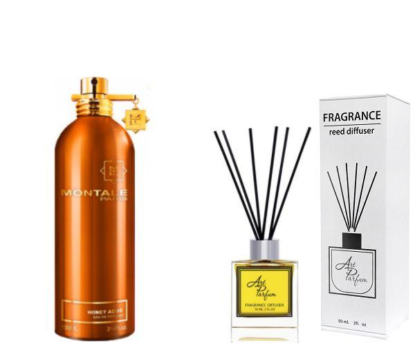 Ароматний дифузор для дому 50 мл, з відомим парфумерним ароматом Honey Aoud / Хані Уд / Монталь, фото 1