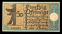 Банкнота Германии, Нотгельды 50 пфенниг 1800 г.