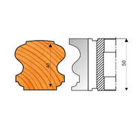 Фрезы для изготовления поручня 125х32х50