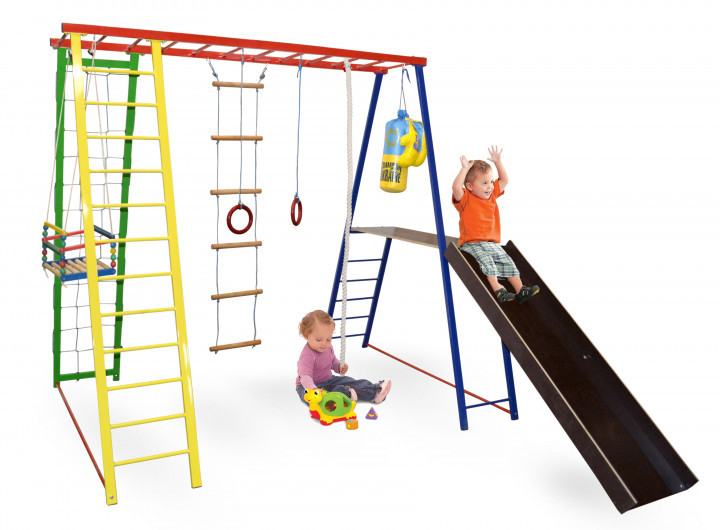 Disney 170/140/170 | Металевий дитячий спортивний комплекс тренажер з гіркою