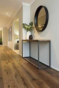 Столик для ключів у передпокі, з дерев'яною стільницею в стилі лофт 1200х300х820 мм.