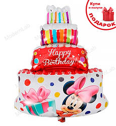 Повітряні кульки "Торт Мінні Маус" (85х60 см.)