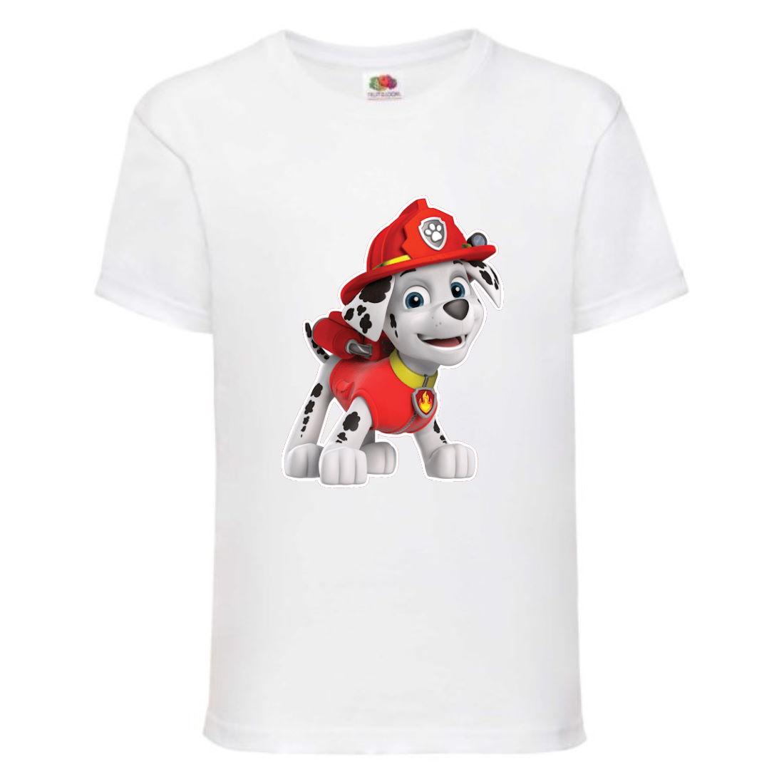 Футболка дитяча Щенячий патруль (Paw Patrol-04) Маршал біла