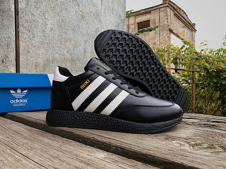 Чоловічі зимові кросівки Adidas Iniki Runner на хутрі утеплені, фото 1
