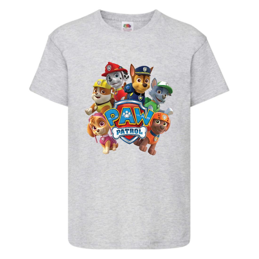 Футболка дитяча Щенячий патруль (Paw Patrol-05) Всі цуценята сіра
