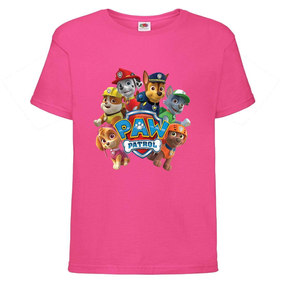 Футболка дитяча Щенячий патруль (Paw Patrol-05) Всі цуценята рожева