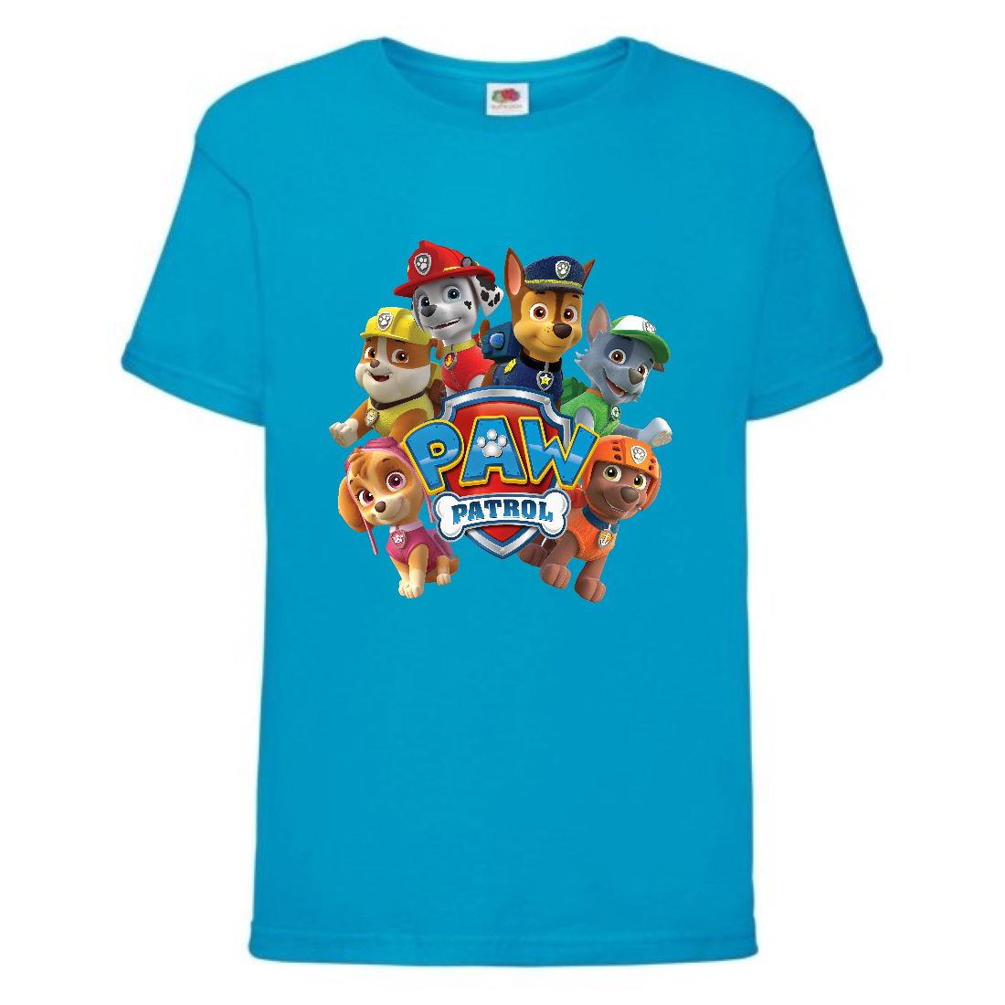 Футболка дитяча Щенячий патруль (Paw Patrol-05) Всі цуценята блакитна