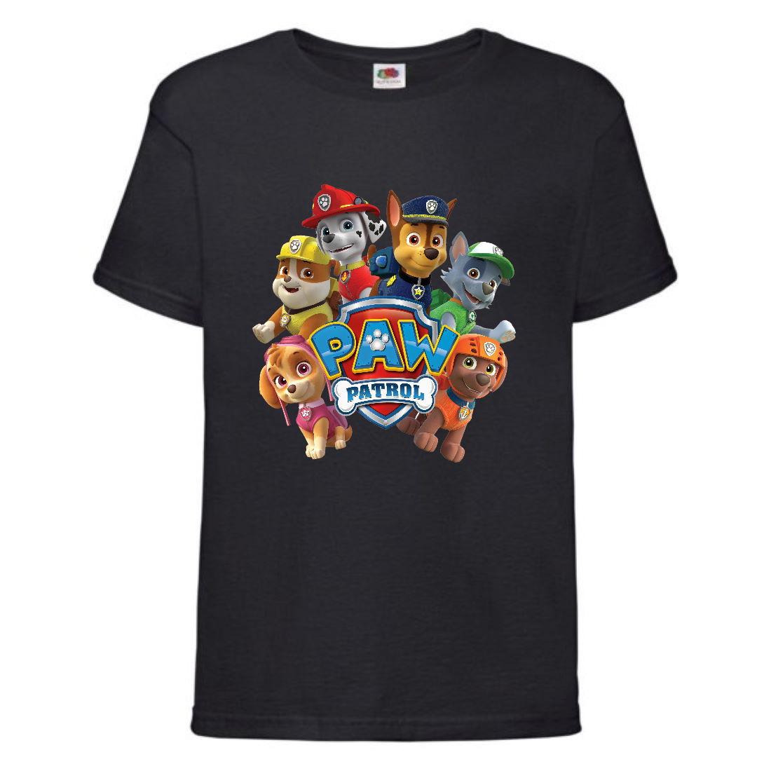 Футболка дитяча Щенячий патруль (Paw Patrol-05) Всі цуценята чорна