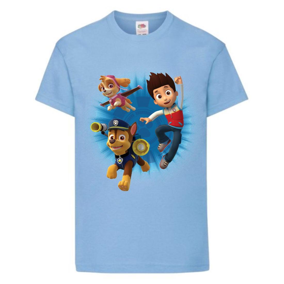 Футболка дитяча Щенячий патруль (Paw Patrol-05021) Всі цуценята блакитна