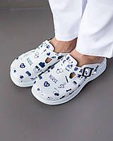 Взуття сабо на ортопедичній платформі з принтом NURSE жіночі