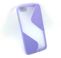 Чехол для iPhone 7, 8, SE 2020 накладка бампер противоударный 2 в1 Shadov Matte Case Wave сереневый