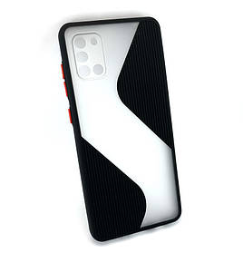 Оригінальний чохол для Samsung A31, A315 накладка протиударний бампер Silicone Cover чорний