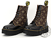 Взуття Dr.Martens Jadon x Louis Vuitton Black Brown Boots (з хутром), фото 4