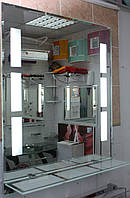 Дзеркало для ванної вологостійке з підсвіткою і полицею 60 х 70 см ф10