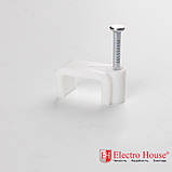 Кліпса монтажна з цвяхом плоска 4 мм, 100 шт., фото 2