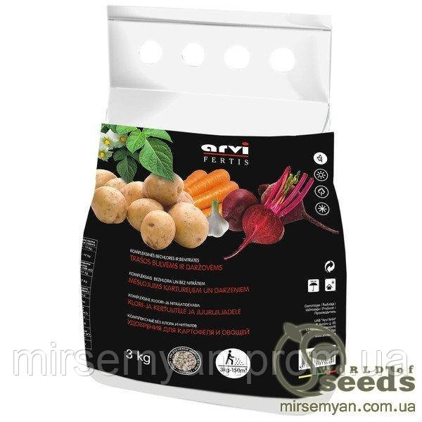 Добриво для коренеплодних овочів та ягідних культур NPK 11-9-20+micro Arvi(Арві) Fertis, 3кг
