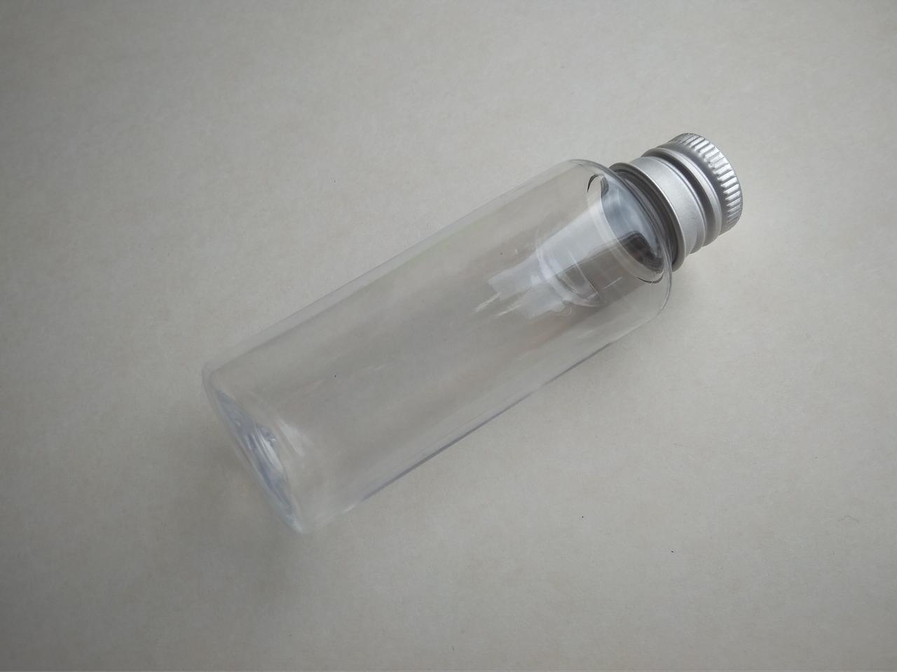 45 - 47 мл з металевою кришкою 18/410, флакон круглий ПЕТ з ковпачком, закруткою для рідин, сипучих матеріалів