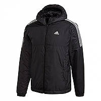 Куртка adidas 3 Stripe Essential Hooded Black - Оригинал