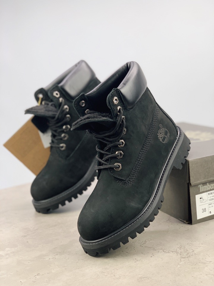 Чоловічі черевики Timberland 6 Inch Premium black (на хутрі) зима, чорні. Розміри (37,40,43,45), фото 1