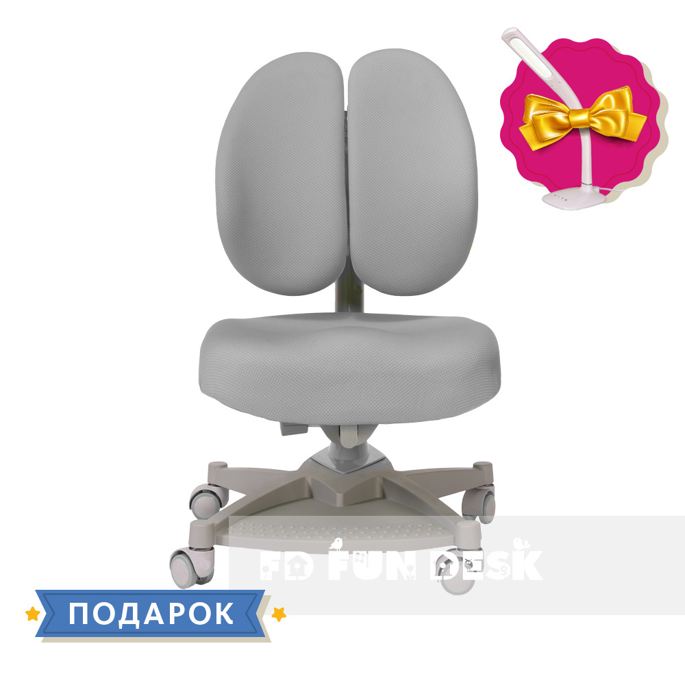 Універсальне ортопедичне крісло для підлітків FunDesk Contento Grey
