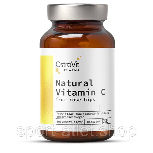 Вітаміни та мінерали OstroVit Queen Fit Natural Vitamin C from Rose Hips, 30 капсул
