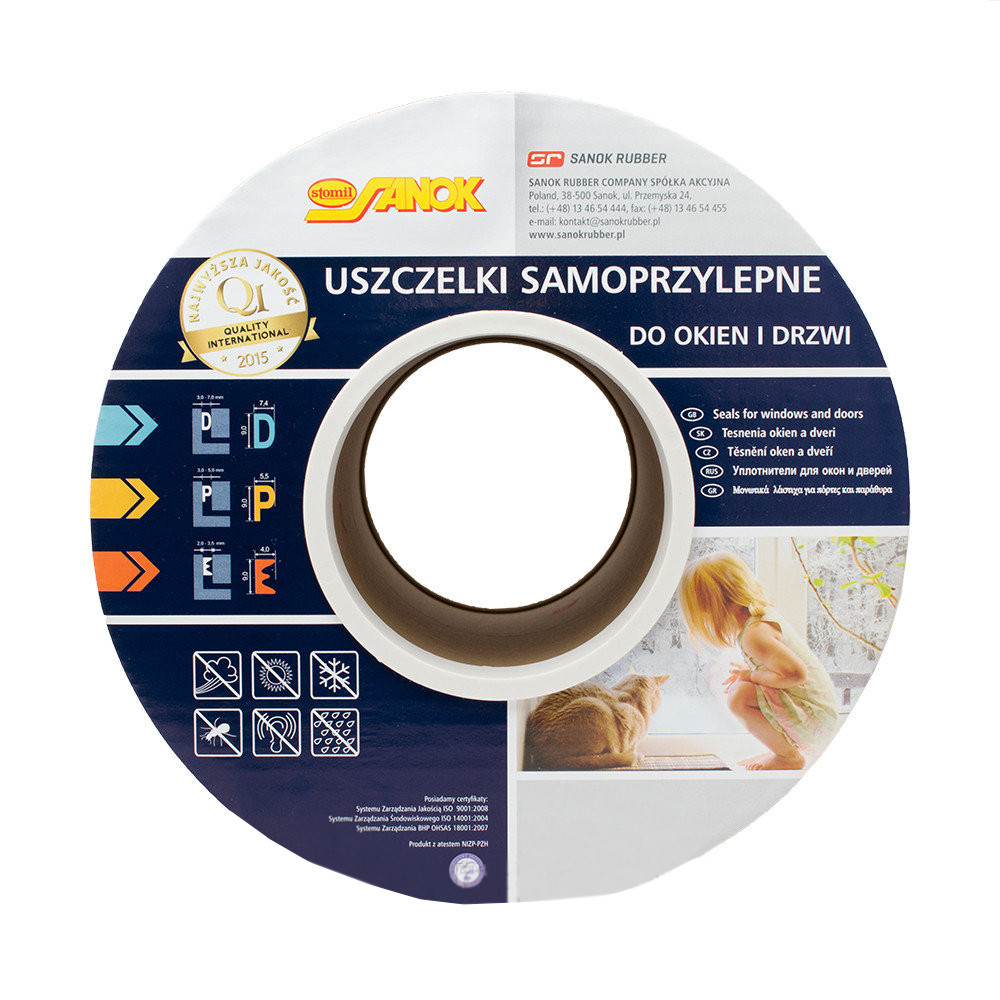 Ущільнювач Sanok P чорний 9*5,5мм 100м, фото 1