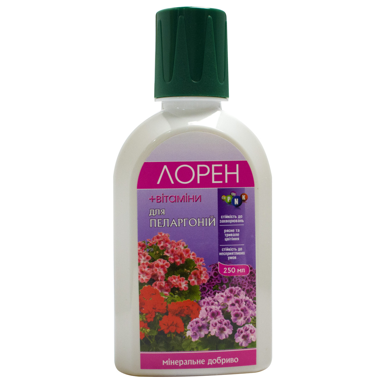 Добриво Лорен для пеларгоній + вітаміни 250 мл, фото 1