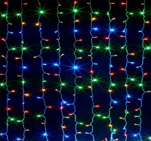 Гірлянда водоспад 400LED (RD-7149) 3х3м Колір ламп-Мікс, з заглуш. (10х40Ламп) (30)