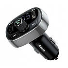 FM Модулятор BASEUS T-Typed BT-MP3 2USB Tarnish, фото 3