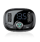 FM Модулятор BASEUS T-Typed BT-MP3 2USB Tarnish, фото 7