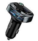 FM Модулятор BASEUS T-Typed BT-MP3 2USB Tarnish, фото 4