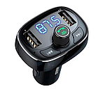 FM Модулятор BASEUS T-Typed BT-MP3 2USB Tarnish, фото 5