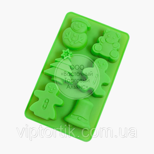 Силіконова форма — Новорічна асорті No1, фото 1