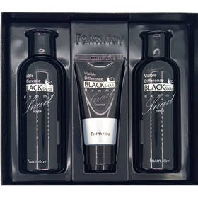 Набір для чоловіків з муцином чорного равлика Farmstay Visible Difference Black Snail Homme 3 Set