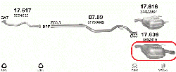 Глушник (вихлопна система) OPEL VECTRA C 2.0 DTi (1995 см3) турбодизель (Опель Вектра Ц) седан (Y2.0DTH)