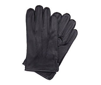 Чорні чоловічі шкіряні  рукавички Wittchen 39-6-328-1-L