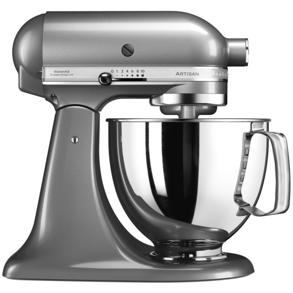 Міксер планетарний KitchenAid 5KSM150ECU ARTISAN, 4.83 л, сріблястий