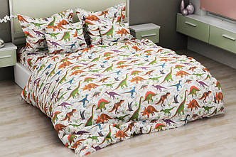 Дитяче постільна білизна "Динозаврики", бязь Полуторний