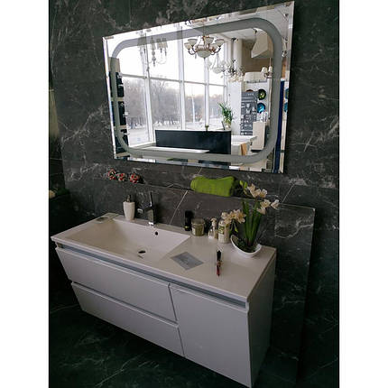 Тумба з умивальником Fancy Marble Cyprus 1250 (ШН-Peggy 1250) (Білий), фото 2