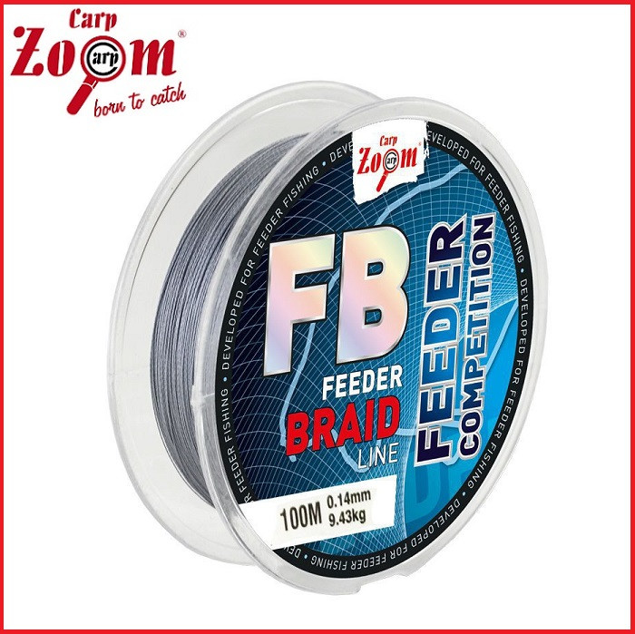 Фідерний шнур Carp Zoom Feeder Braid Line розмотування 100м сірий