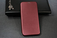 Чехол книжка с магнитом для Apple iPhone Xs Max айфон Iphone (6,5 дюймов) цвет Марсала ( Красный) Бордовый
