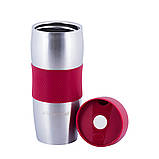 Термокружка Kamille KM-2053 380мл Червоний Термокружка з нержавіючої сталі Якісна термокружка, фото 4